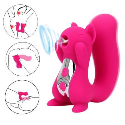 China 10 Frequency Nipple And Clit Suckers Squirrel Dildo Vibrators for sale