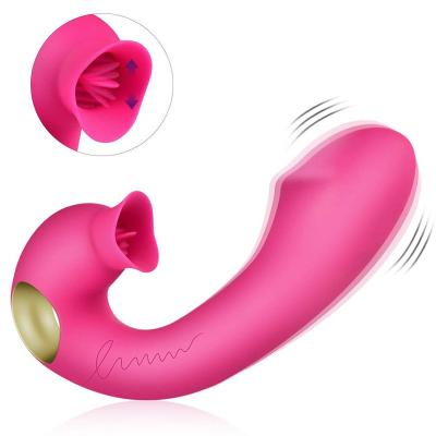 China IPX-4 Waterproof  Tongue Licking Dildo Vibrator Womens Sex Toys 2H Duration for sale