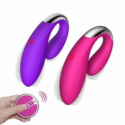 China Silicone ABS Wireless Remote  Adult Sex Vibrators / 2 Motors  U Type Vibrator for sale