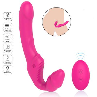 China 9 Geschwindigkeiten trägerloser Dildo Vibrator zu verkaufen