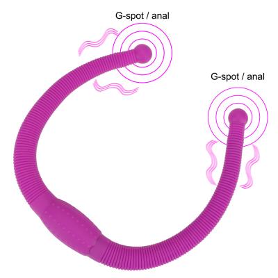 中国 適用範囲が広い2つのモーターStraponのシリコーンの二重東LGBTの性のおもちゃ180G 販売のため