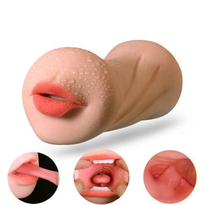 China TPE Deepthroat Mouth Penis Massager Realistic Male Masturbator 480g for sale