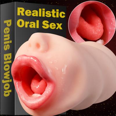 China Taza masculina realista real 345g del Masturbator de la sensación 3D Deepthroat de Blowjob en venta