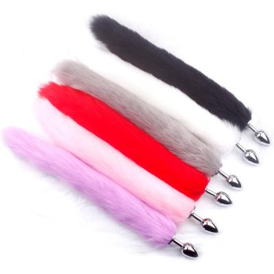 China Adult Long Imitation Faux Fur Fox Tail Anal Sex Toys unique  design for sale