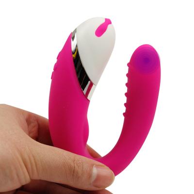 China USB  Rechargeable 12 Speeds U Shape Vibrating Massager Womens Sex Toys for sale