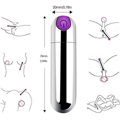 China Low noise Slim 10 Speed Mini Bullet Vibrator G spot Massager for sale