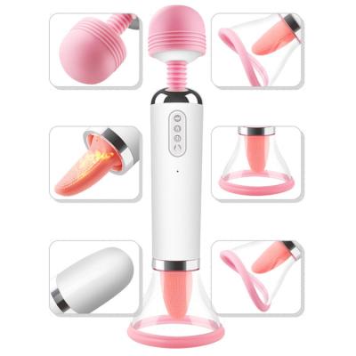 China 12 Speeds 3 In 1 Tongue Licking Sucking Vibrators Honey Sex Toys For Woman for sale