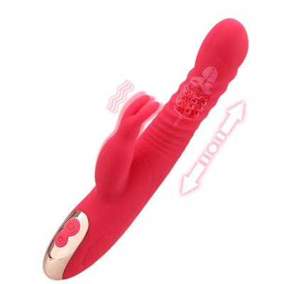 China Telescopic Rabbit Clitoral Stimulator Tongue Licking Sex Toys for sale