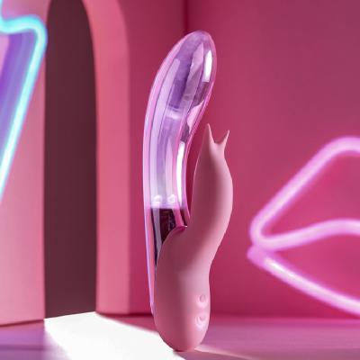 China LED Lighted Healthy Silicone Rabbit Female Toy Bunny Rabbit Dildo for sale