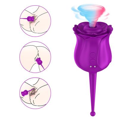 China Rechargeable Rose Wireless Egg Massager Clitoral Sucking Vibrator With 7 Suction for sale