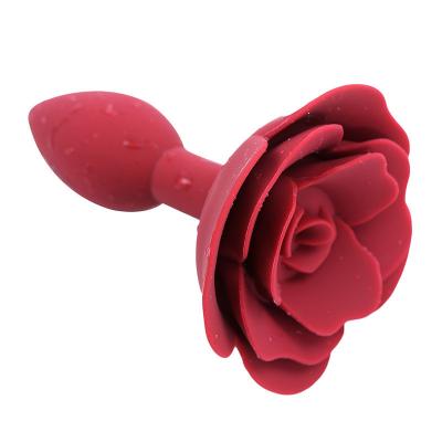 China ROHS Silicone Rose Anal Plug Prostate Stimulation Anus Dilatation Small But Plug for sale