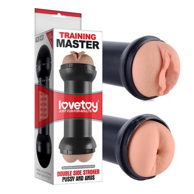 China Dual Hole Realistic Artificial TPE Pocket Pussy Sex Toy Male Masturbator for sale