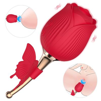 China Estimulador del clítoris Rose Vibrator Sex Toys del lechón de Clit de la mariposa del Masturbator en venta