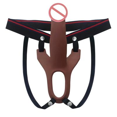 China Hollow Huge Strapon Harness Strap ONS Dildos Belt Penis Sleeve Enlarger Extender for sale