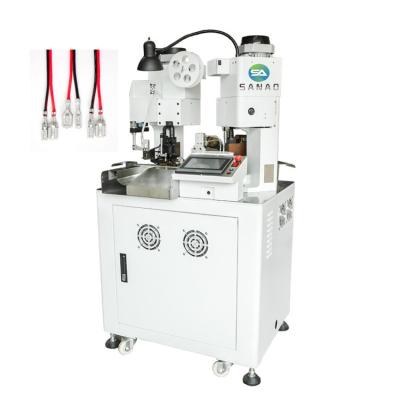 China Fully Automatic Flat 2 Thread Cutting of Regular Thread Stripping Terminal Crimping Machine for sale