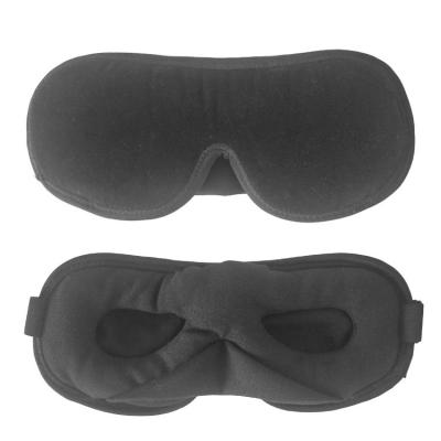 China Anti-Wrinkle Soft Adjustable Black Eye Mask For Sleeping And Traveling for sale