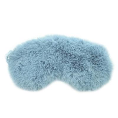 China Anti-Wrinkle Plush Sleep Travel Fluffy Soft Eye Mask for sale