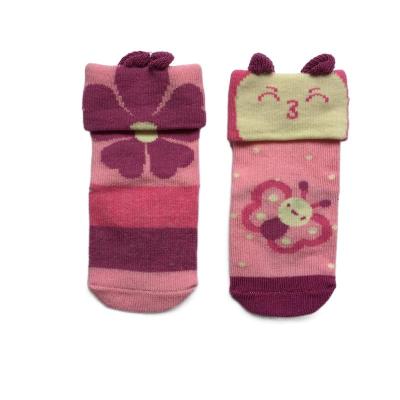 China Wholesale pattern face ear cartoon sock baby animal cotton candy anti-slip printed 3d socks for sale