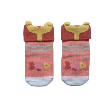 China Lovely 3d socks anti-slip OEM design soft ear 3d baby kids socks maker 3d animal sock for sale