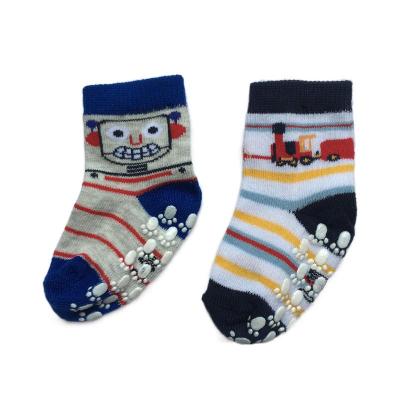 China QUICK DRY Newborn Anti-skid Socks Cotton Workmanship Baby Cartoon Animal Socks Kids Anti Slip Socks for sale