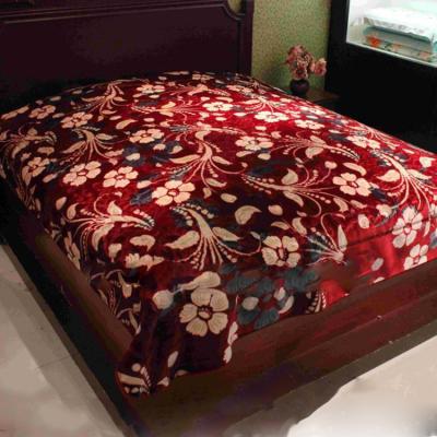 China New Design Super Soft Plush Disposable Custom Printed Luxury Raschel Blanket for sale