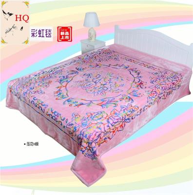 China New design high quality disposable 1or two ply Korean style goldenrascel fleece blanket for sale