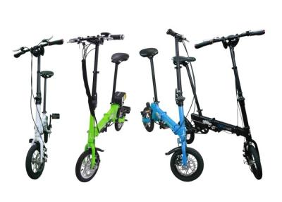 China Aluminium Alloy Folding Push Bikes , 12” 2 Wheels Portable Folding Bicycle for sale