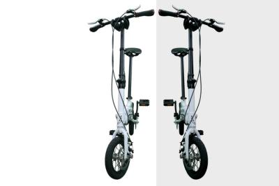 China 2 Wheels White Folding Road Bike 12 - 35 km/H Max Load 90 kgs For Travel for sale