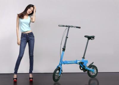 China Adjustable Blue / Green Folding Bike 12 Inch Wheels 12-35 km/H For Teenagers for sale