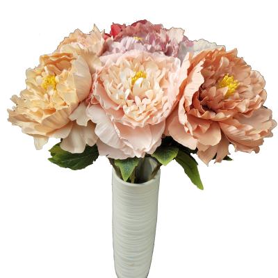 China Indoor Or Out Door Artificial Peony Silk Flower Artificial Flowers For Home Decor for sale