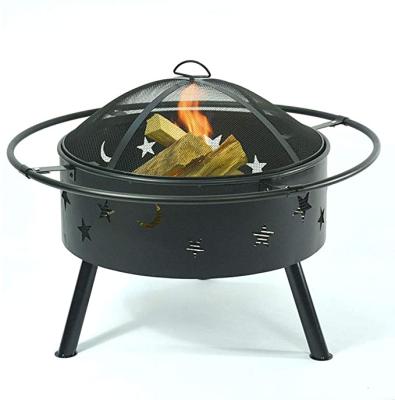 China High Quality 25.5 Inch Easily Cleaned Garden Patio Outdoor Backyard Around Charcoal Wood Fire Pit Fire Basket BBQ Grill for sale