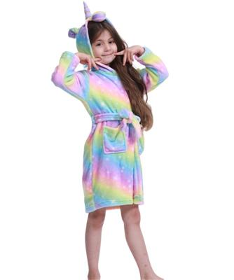 China Anti-Pilling Hooded Children Boys Girls Shear Sleepwear Sleep Robe for sale