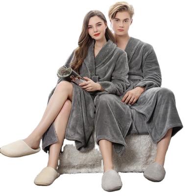 China Anti-pilling Microfiber Hotel Velvet Bathrobes Monogram Nightgowns and Custom Plush Bathrobe by Long Robe Sets for sale