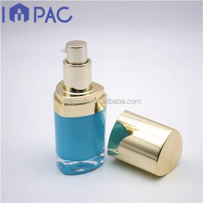 China Personal Care Unique Shape Blue Fancy Cosmetic Lotion Bottles For Travel Bath Lotion for sale