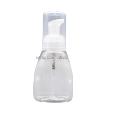 China Personal Care Oval Shape Plastic Foam Dispenser Bottle With Cap For 80ml Liquid Soap for sale