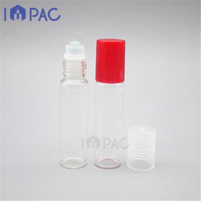 China Cosmetic Portable Essential Small Round Glass Roll On Cosmetic Oil Bottle For Body Care 14ml for sale