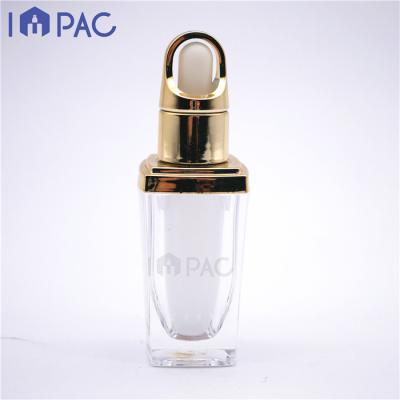 China Personal Care Serum Luxury Packaging Cosmetic Eye Dropper 10ml Gold Bottle for sale