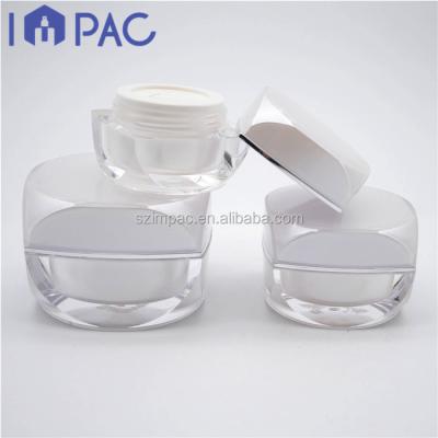 China Customized professional luxury acrylic double wall cosmetic jar cosmetic container for sale