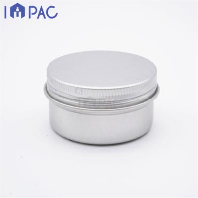 China Classic Empty Cosmetic Round Aluminum Cosmetic Jar For Hand Heavy Cream 50ml for sale