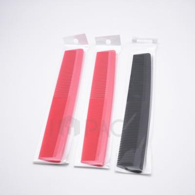 China At Home 2 In 1 Colors Straight Plastic Custom Women Grooming Hair Comb With Opp Bag for sale