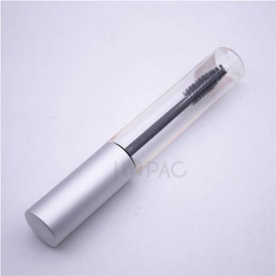 China Lip Gloss Portable Matte Silver Top Custom Empty Mascara Tubes With Brush 10ml for sale