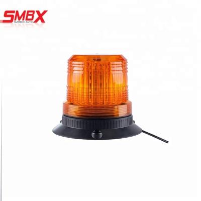 China Tractor Auto Beacon Warning Light PC Lens R65 Led Warning Light Red/Blue/Amber Truck Emergency Strobe Flashing Warning Light for sale