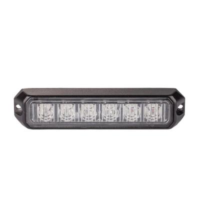 China Lightweight PC Lens LED Grille DC & Flash Mount Strobe Warning Light Head Outdoor 12/24V For Emergency Vehicle for sale