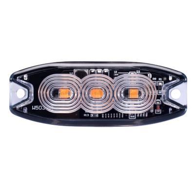 China CEE R65 car strobe grill light aluminum housing head led emergency warning strobe vehicle 3leds grilld light head for sale