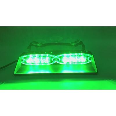 China Vehicle Green SAE 8leds Car Emergency Hazard Strobe Warning Flashing Light For Roof Dash Interior Windshield With Suction Cup for sale