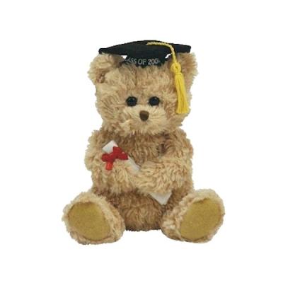 China Custom Gifts / Promotions Plush Graduation Teddy Bear With White T-Shirt And Hat for sale