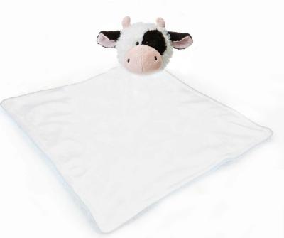 China Gifts/Soft Plush Blanket Custom Comforter Cow Promotions Stuffed Baby Doudou Blankie For Sublimation Printing for sale