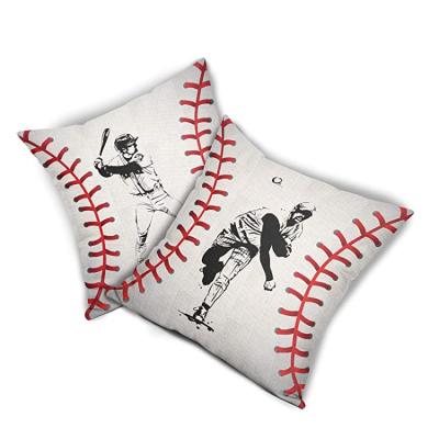 China Mordern Game MLB Plush DIY Square Bedding Car Baseball Cushion Lumbar Cover for sale