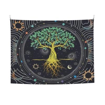 China Tree of Life Tapestry 3D Printed Custom Design Tree of Life Tapestry Blanket Wall Bohemian Decoration for sale