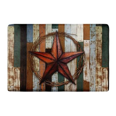 China Modern Western Retro Ambient Non Slip Star Rustic Retro Texas Bath Mat Western Barn for sale